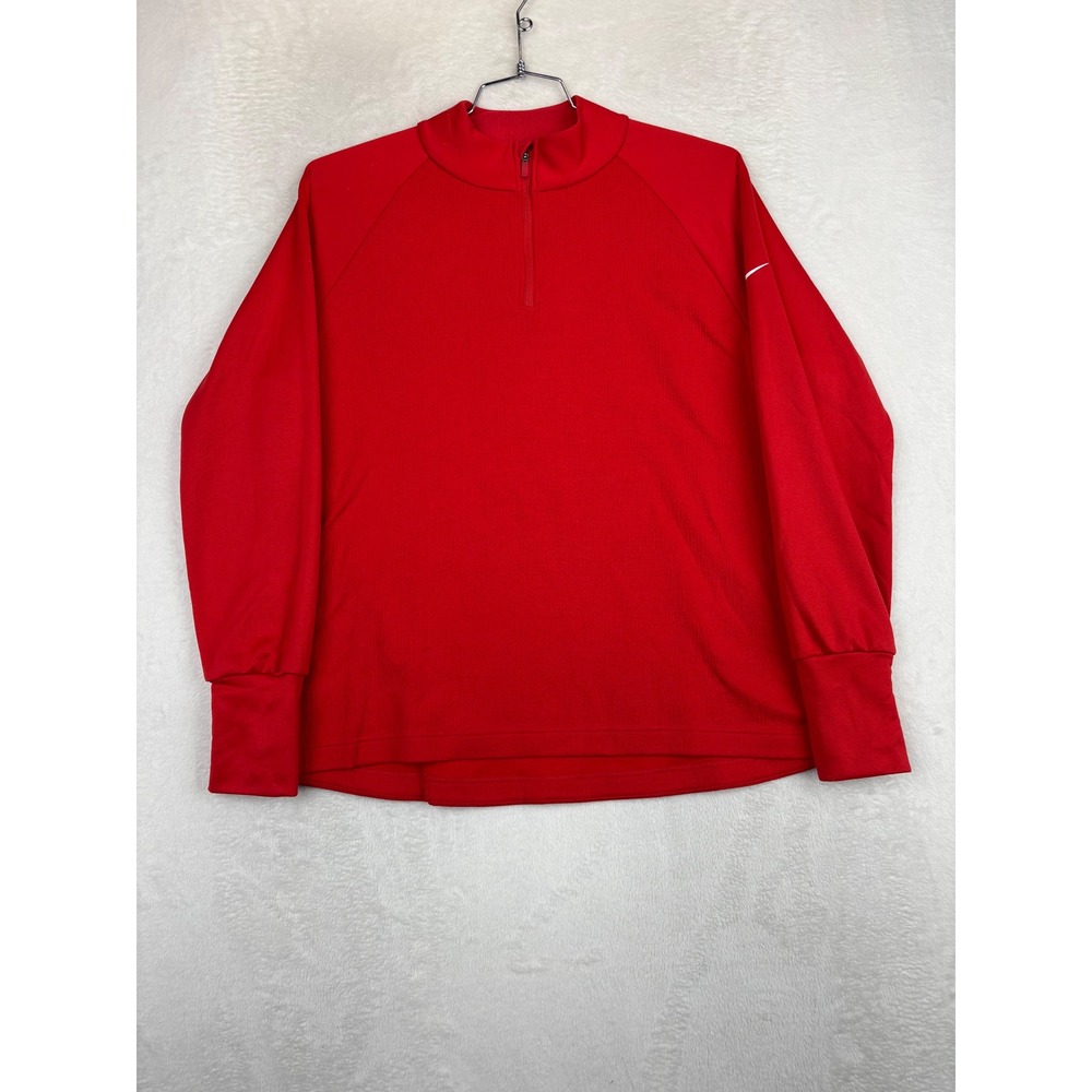 Nike‎ Golf Dri-FIT Quarter Zip Pullover Red Mens Large NEW with Tags